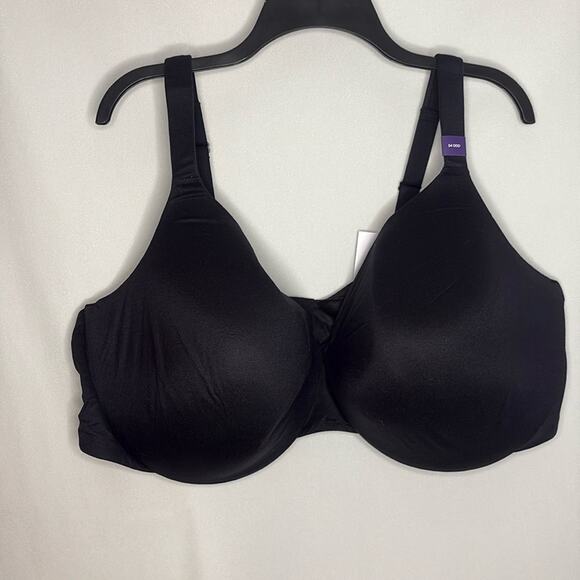 NWT catherines intimates full coverage smooth underwire bra in black 54DDD - Picture 1 of 6